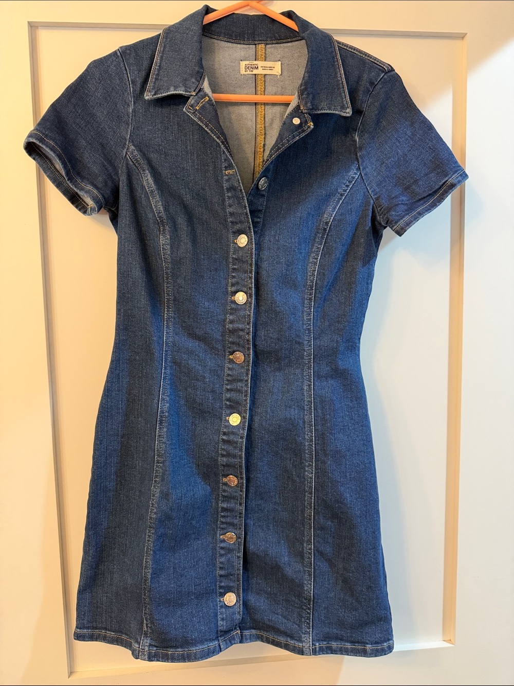 Zara Authentic Denim dress
 - Dark Blue with Gold Stitching